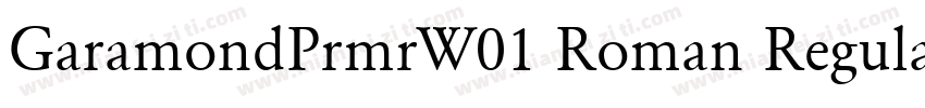GaramondPrmrW01 Roman Regular字体转换